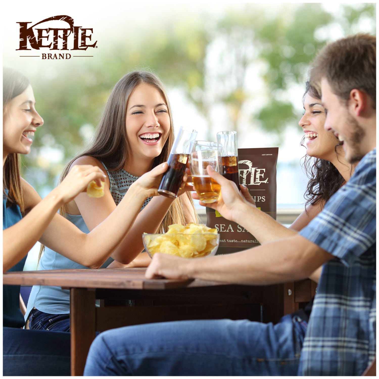 slide 4 of 8, Kettle Brand Potato Chips, Sea Salt Kettle Chips, Party Size, 13 Oz, 13.000 oz