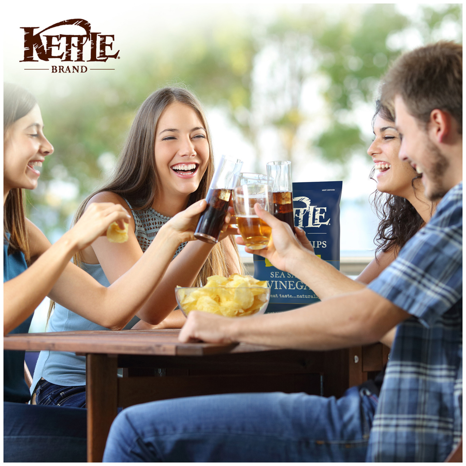 slide 6 of 7, Kettle Brand Potato Chips, Sea Salt & Vinegar Kettle Chips, Party Size, 13 Oz, 13 oz