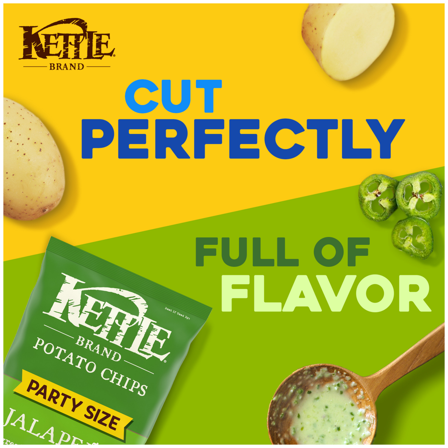 slide 5 of 7, Kettle Brand Jalapeno Kettle Potato Chips, 13.000 oz