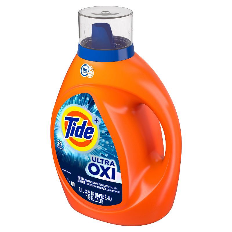 slide 8 of 10, Tide Plus Ultra Oxi HE Compatible Liquid Laundry Detergent Soap - 105 fl oz, 105 fl oz