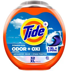 Tide Odor + Oxi Original HE Deep Cleaning Concentrated Laundry Detergent Pods 32 Pacs - 47oz