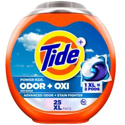 Tide Odor + Oxi Original HE Deep Cleaning Concentrated Laundry Detergent Pods 25 Pacs - 37oz