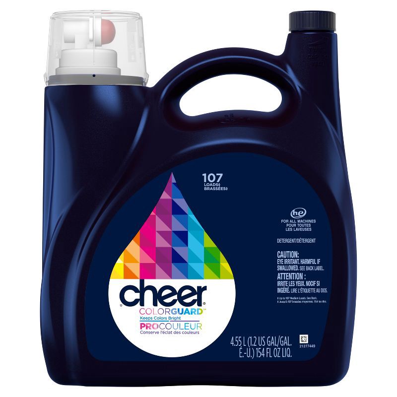 slide 7 of 8, Cheer Original HE Liquid Laundry Detergent 107 Loads - 154 fl oz, 154 fl oz