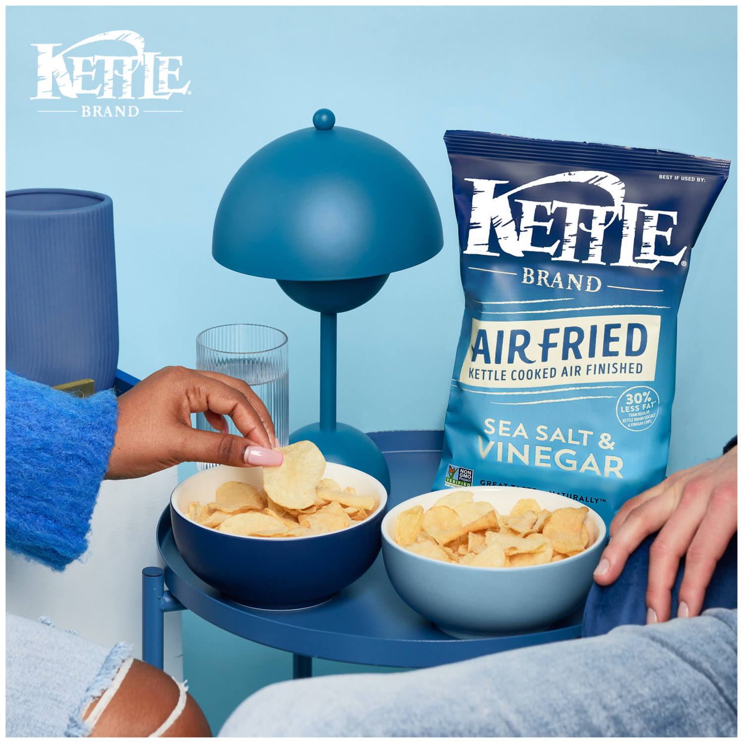 slide 6 of 7, Kettle Brand Air Fried Sea Salt and Vinegar Kettle Potato Chips, 6.5 oz