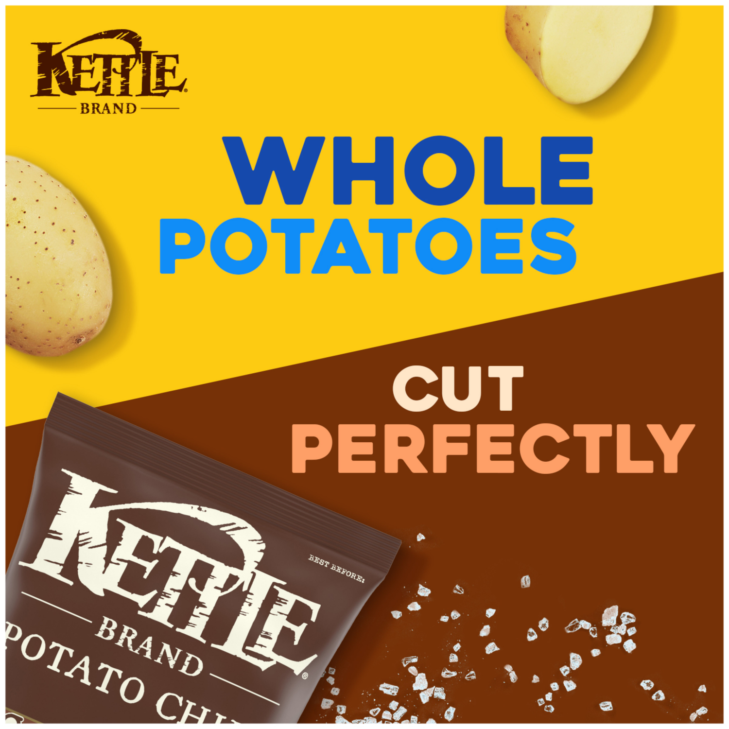 slide 5 of 7, Kettle Brand Sea Salt Kettle Potato Chip, 7.500 oz