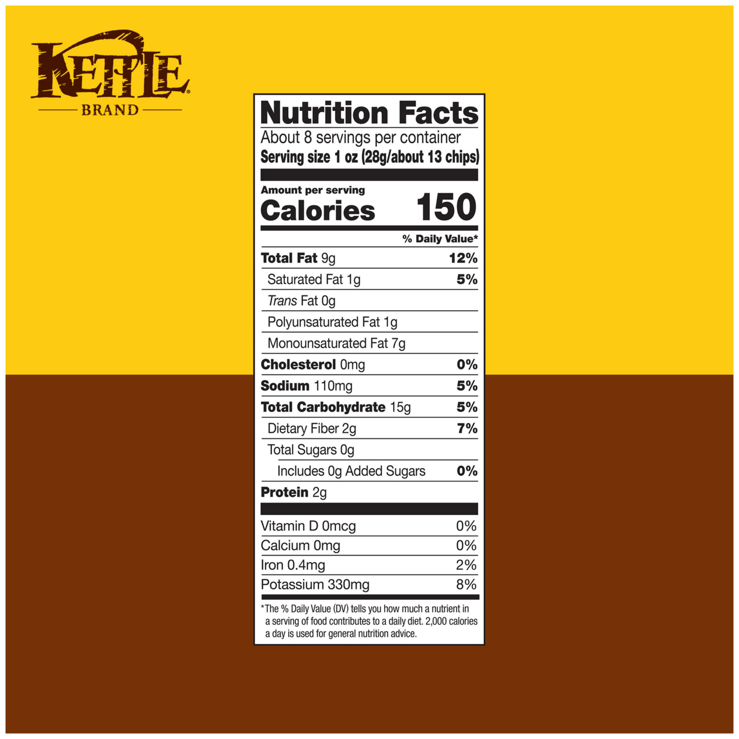 slide 7 of 7, Kettle Brand Sea Salt Kettle Potato Chip, 7.500 oz