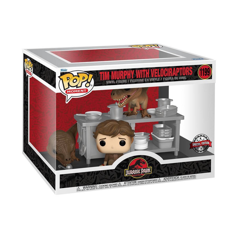 slide 3 of 3, Funko POP! Moments: Jurassic Park - Tim Murphy with Velociraptors (Target Exclusive), 1 ct