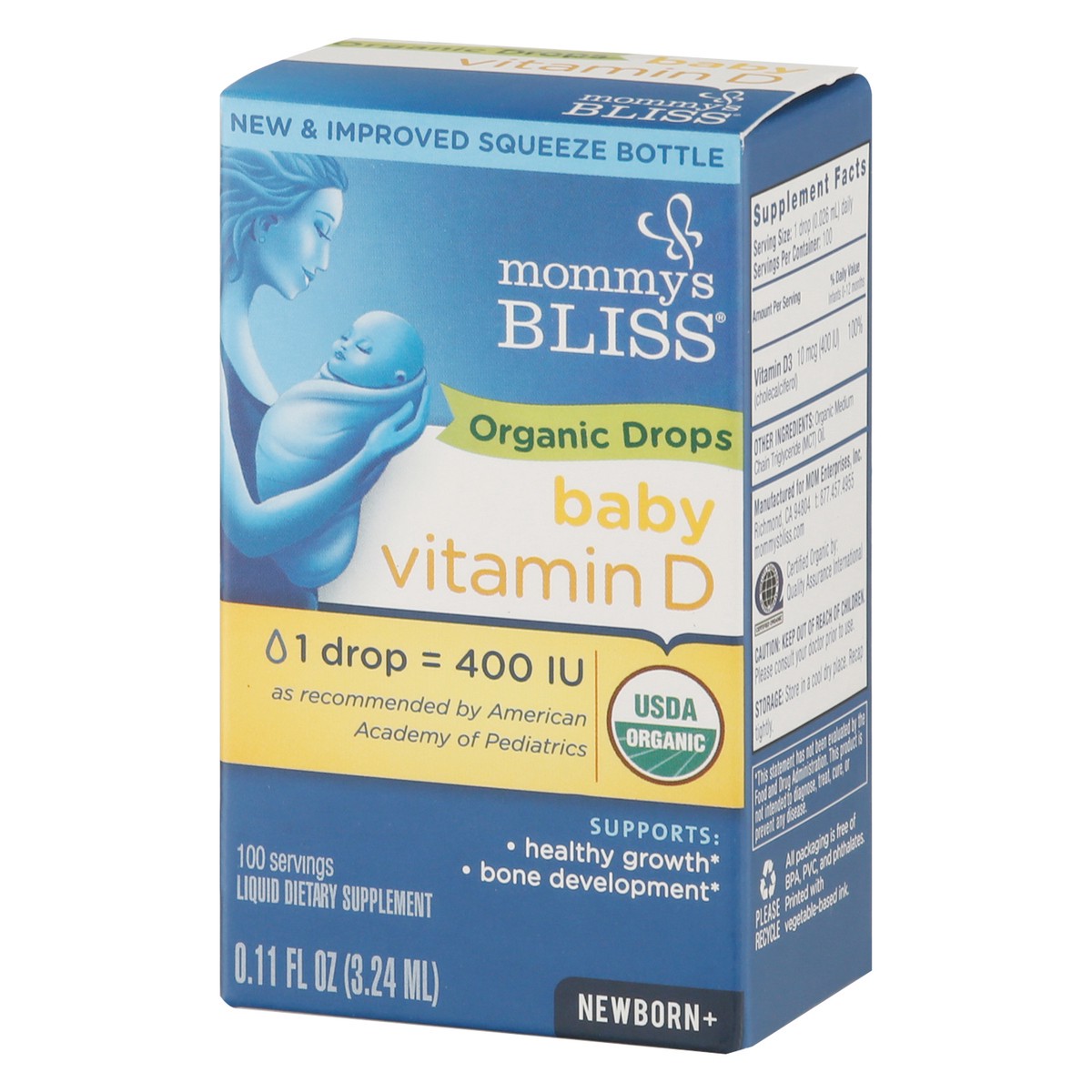 slide 4 of 9, Mommy's Bliss Baby Vitamin D Organic Drops, 0.11 oz