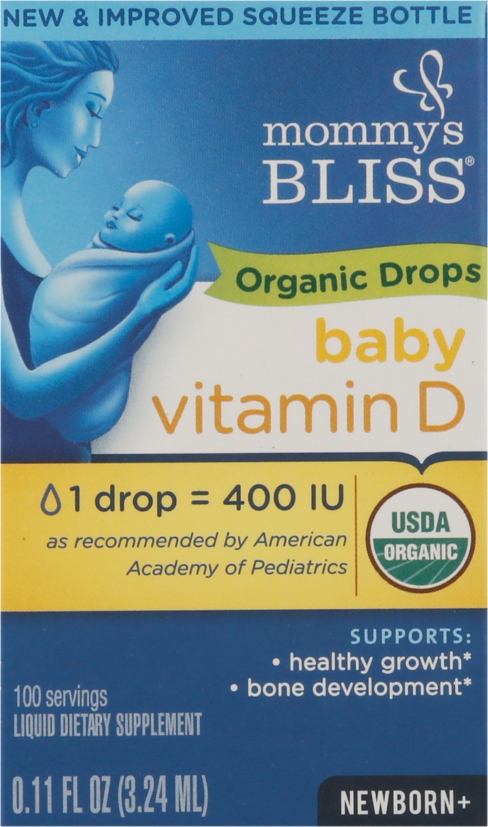 slide 5 of 9, Mommy's Bliss Baby Vitamin D Organic Drops, 0.11 oz