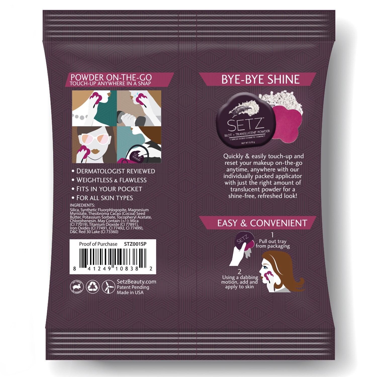 slide 6 of 6, SETZ Blot + Setting Powder, 5 ct