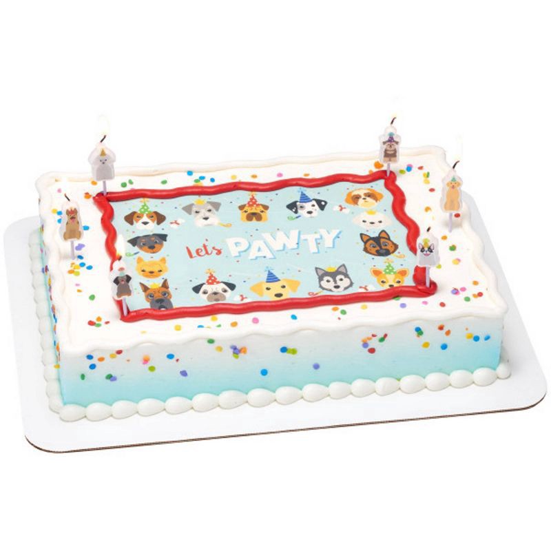 slide 2 of 5, Bakery Crafts Party Dogs Candles - 6pc, 6 ct