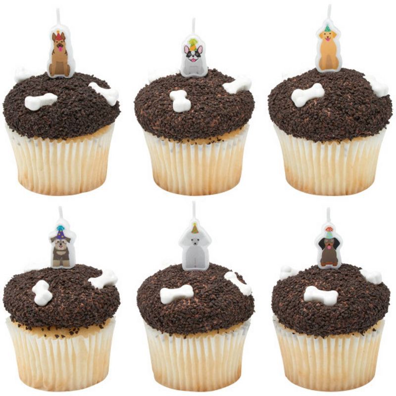 slide 4 of 5, Bakery Crafts Party Dogs Candles - 6pc, 6 ct