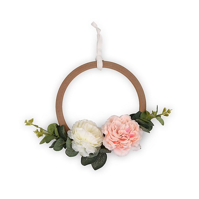 slide 3 of 4, The Peanutshell The Peanut Shell Farmhouse Floral Rings Wall Decor, 17.5 in x 10.25 in