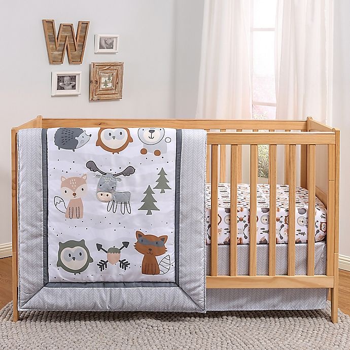 slide 1 of 4, The Peanutshell Woodland Walk Crib Bedding Set, 3 ct