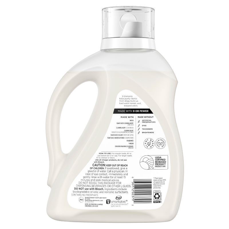 slide 9 of 11, 9 Elements Liquid Laundry Detergent - Eucalyptus - 92 fl oz: Plastic Jug, Deep Cleaning, 64 Uses, Odor Control, 92 fl oz