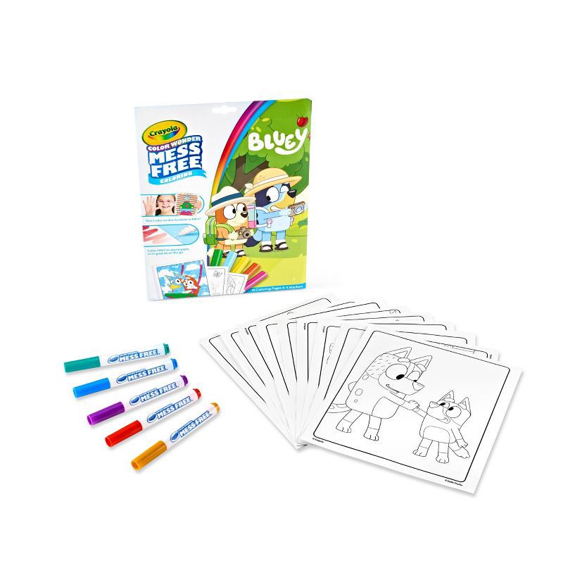 slide 2 of 6, Crayola Color Wonder Mess Free Coloring Pages with Markers - Bluey: Non-Toxic, Creative Thinking, Kids, 18 Pages, 1 ct