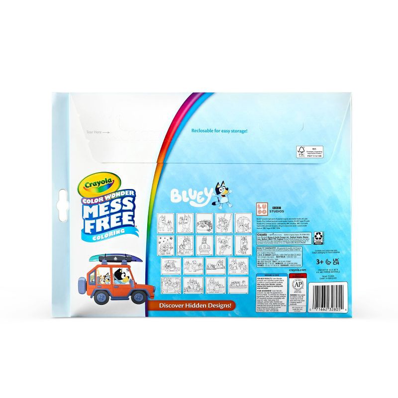 slide 5 of 6, Crayola Color Wonder Mess Free Coloring Pages with Markers - Bluey: Non-Toxic, Creative Thinking, Kids, 18 Pages, 1 ct