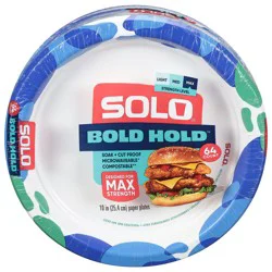 Solo Bold Hold Max Strength Paper Plates 64 ea