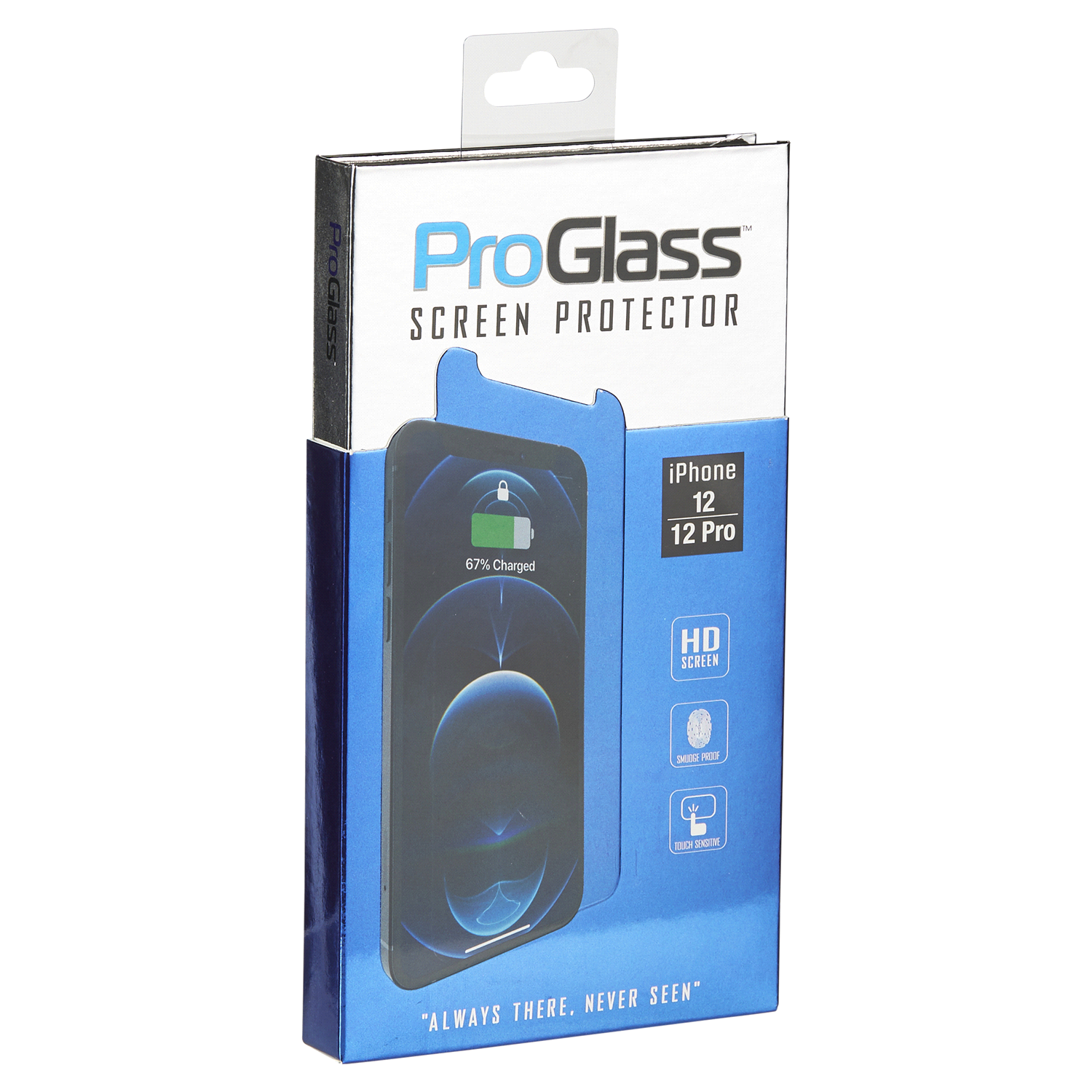 slide 4 of 5, Tzumi ProGlass for iPhone 12 / Pro Premium High Definition Tempered Glass Screen Protector with Easy Application and Cleaning Kit, 1 ct