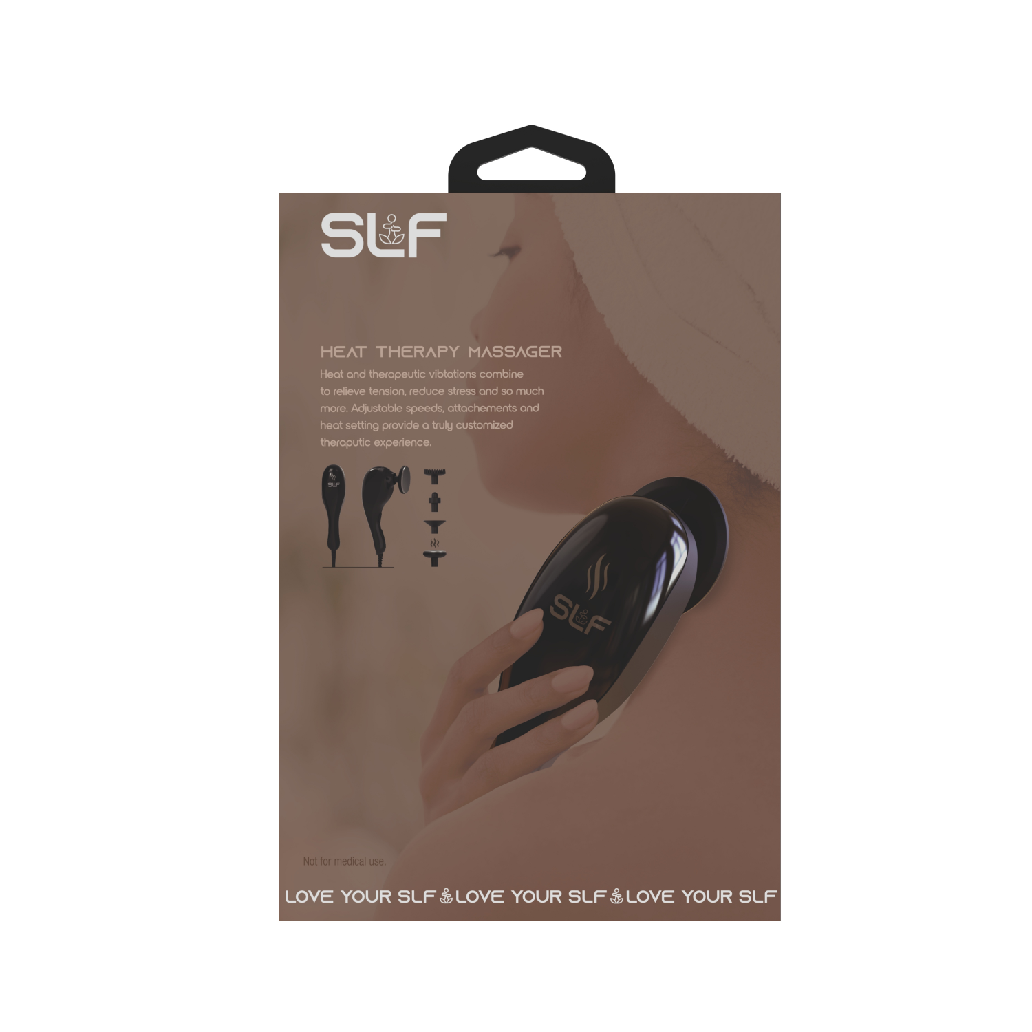 slide 2 of 3, SLF Heat Therapy Massager Handheld Heating Body Massager with Multiple Attachments and Speeds, 1 ct