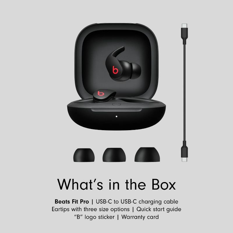 slide 16 of 16, Beats Fit Pro True Wireless Bluetooth Earbuds - Beats Black, 1 ct