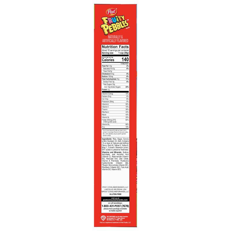 slide 7 of 8, PEBBLES Post Fruity Pebbles Breakfast Cereal - 19.5oz, 19.5 oz