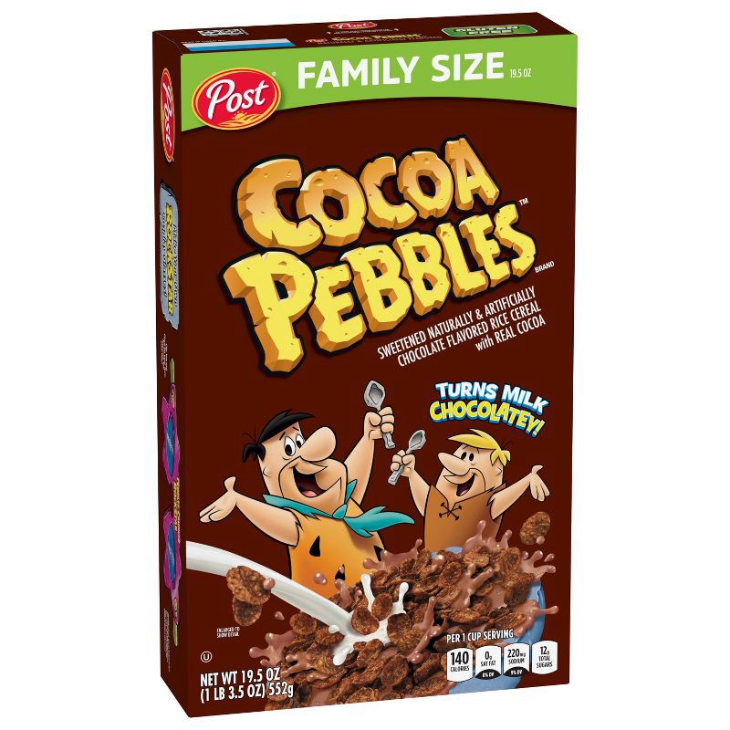 slide 10 of 15, Post Cocoa Pebbles Family Size Cereal - 19.5oz, 19.5 oz