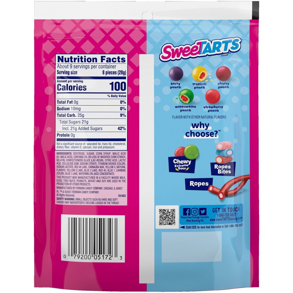 slide 2 of 3, SweeTARTS Chewy Fusions Fruit Punch Medley Candy, 9 oz
