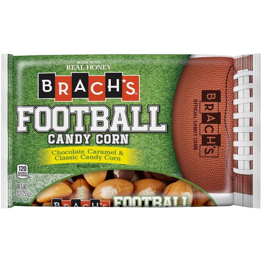 slide 1 of 2, Brach's Football Candy Corn, 9 oz