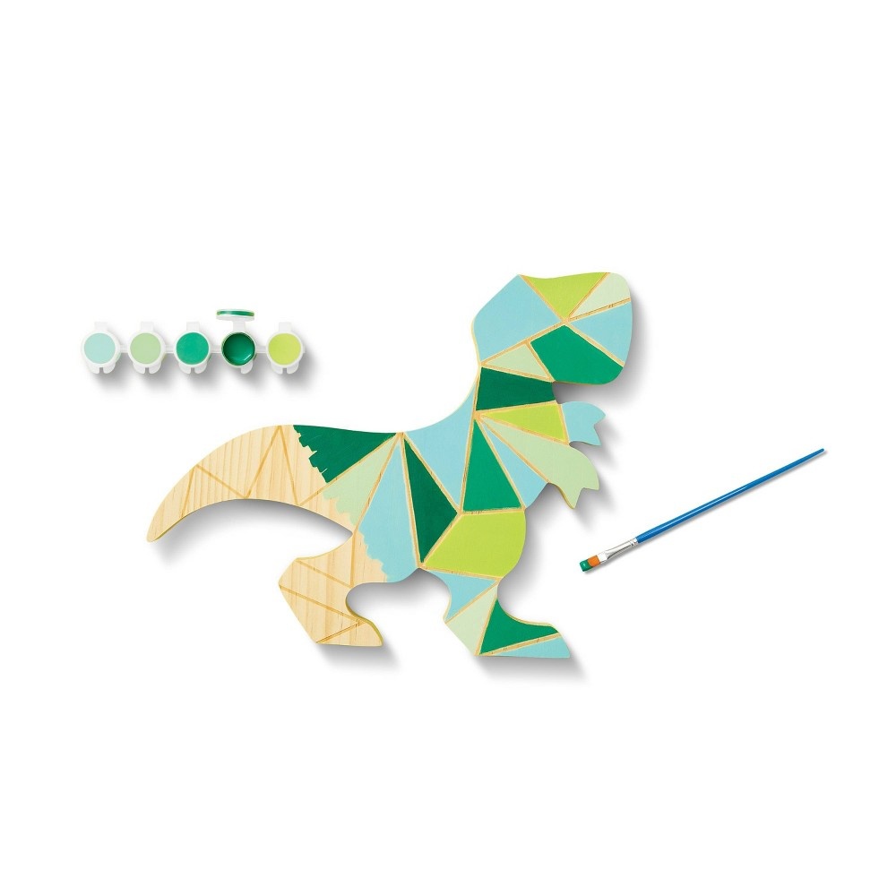 slide 2 of 4, Paint-Your-Own Wood Mosaic Dinosaur Kit - Mondo Llama, 1 ct