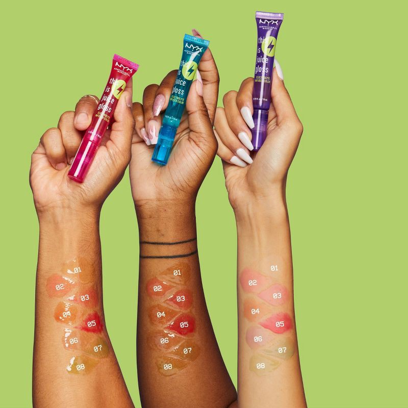 slide 8 of 9, NYX Professional Makeup This Is Juice Lip Gloss - Infused with Electrolytes - Guava Snap - 0.33 fl oz, 0.33 fl oz