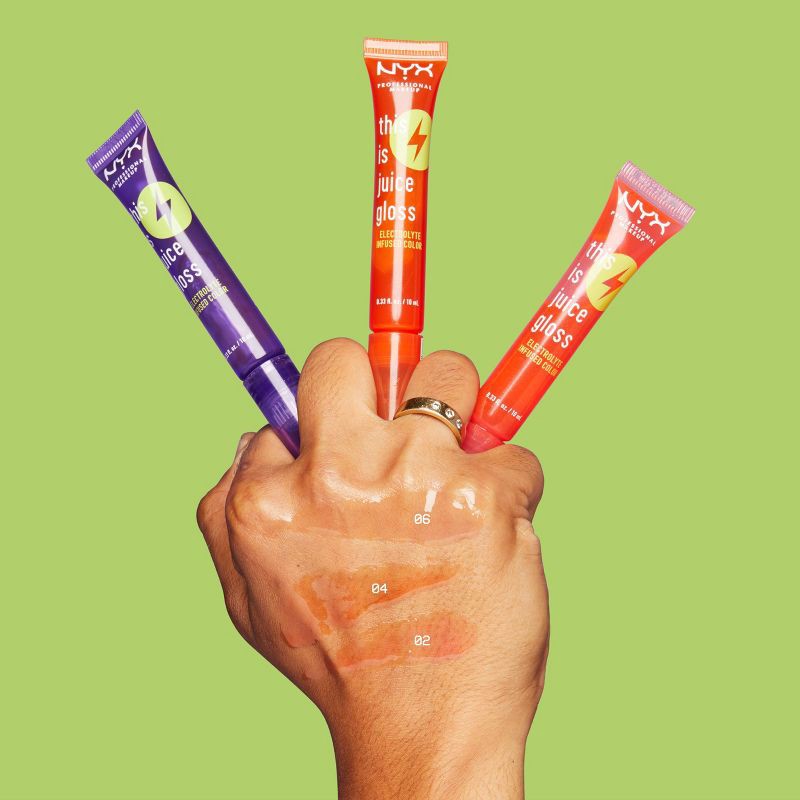 slide 3 of 9, NYX Professional Makeup This Is Juice Lip Gloss - Infused with Electrolytes - Guava Snap - 0.33 fl oz, 0.33 fl oz
