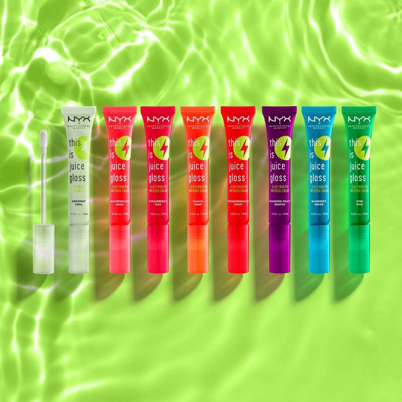 slide 7 of 9, NYX Professional Makeup This Is Juice Lip Gloss - Infused with Electrolytes - Guava Snap - 0.33 fl oz, 0.33 fl oz