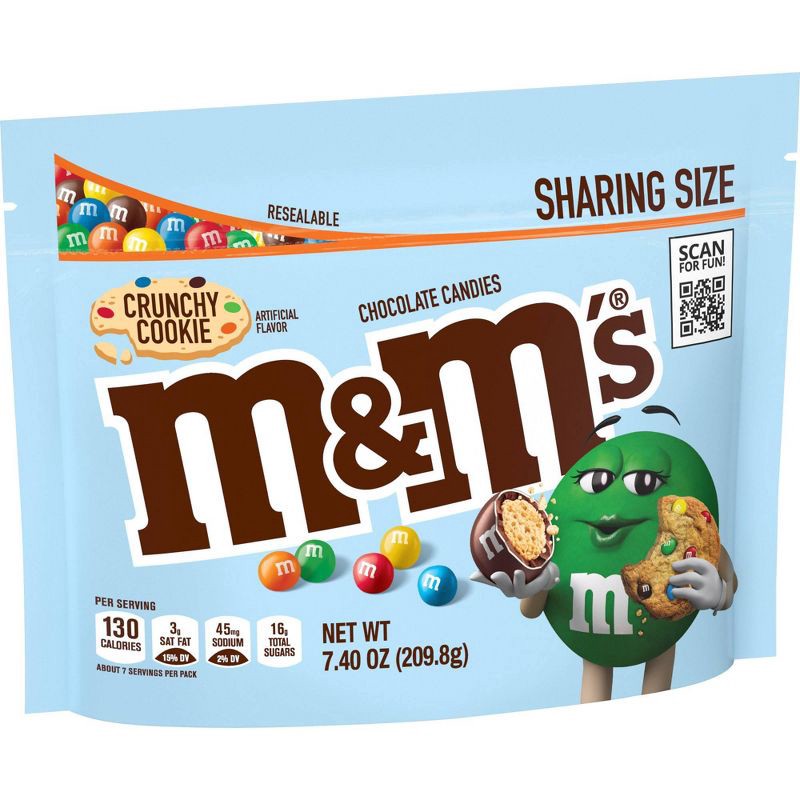 M&ms Crunchy Cookie Milk Chocolate Candy, Sharing Size – 7.4oz : Target