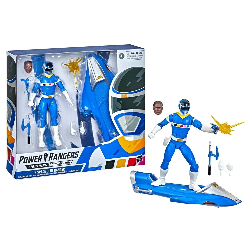 slide 3 of 8, Power Rangers Lightning Collection In Space Blue Ranger & Galaxy Glider Action Figure, 1 ct