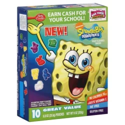 Betty Crocker Fruit Flavored Snacks, Nickelodeon SpongeBob SquarePants, Assorted Fruit Flavors