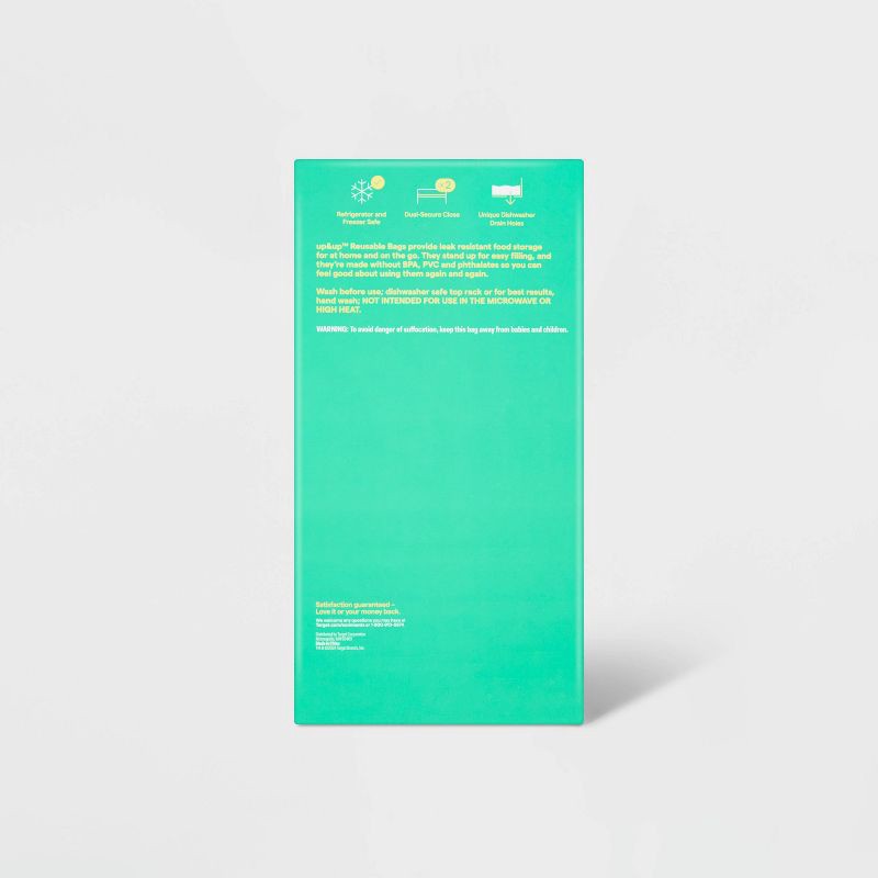 slide 3 of 5, Reusable Food Storage Bags -15pc Variety Pack/5ct Each - up&up™, 15 ct, 5 ct