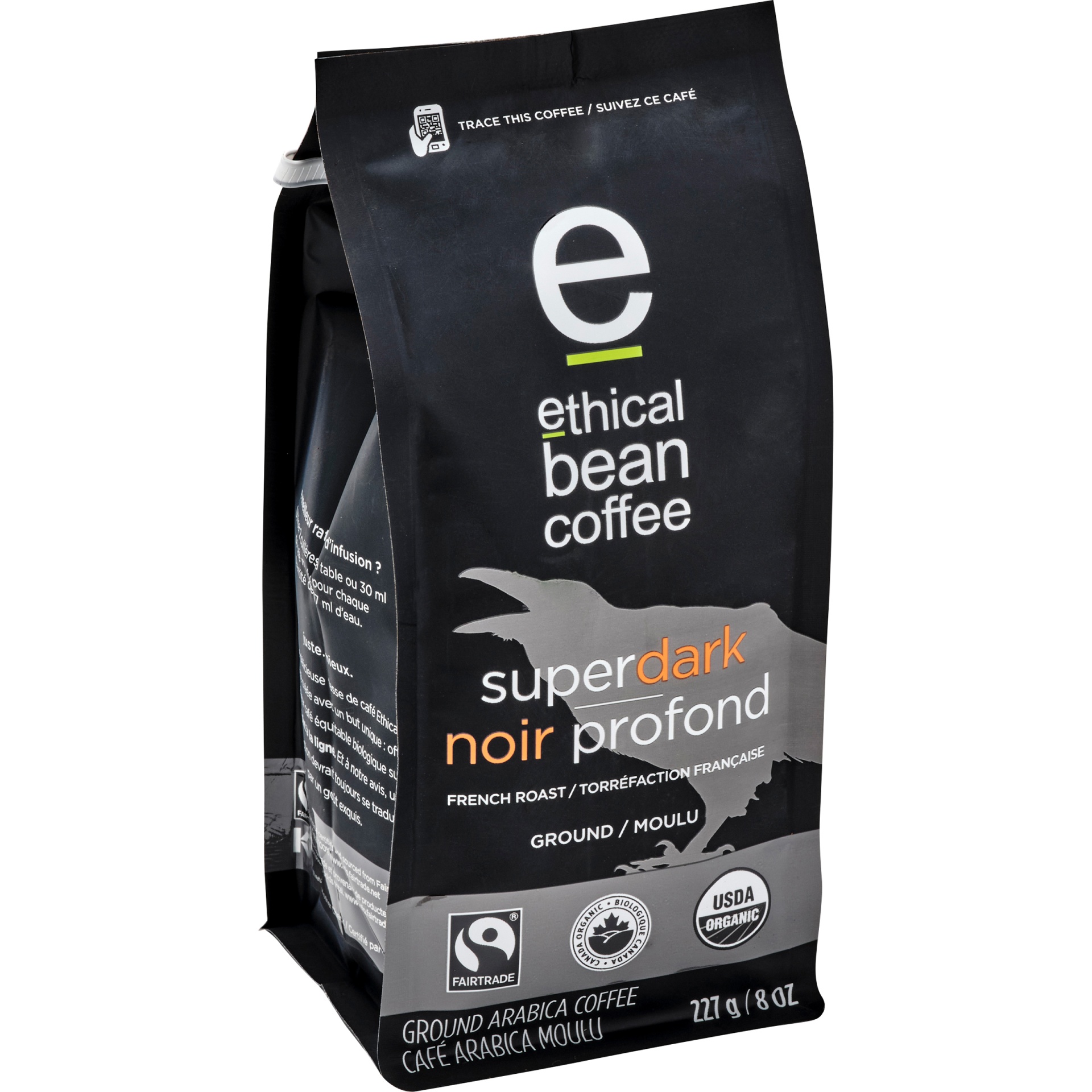 slide 8 of 9, Ethical Bean Coffee Ground French Roast Superdark Coffee 227 gr, 227 gram