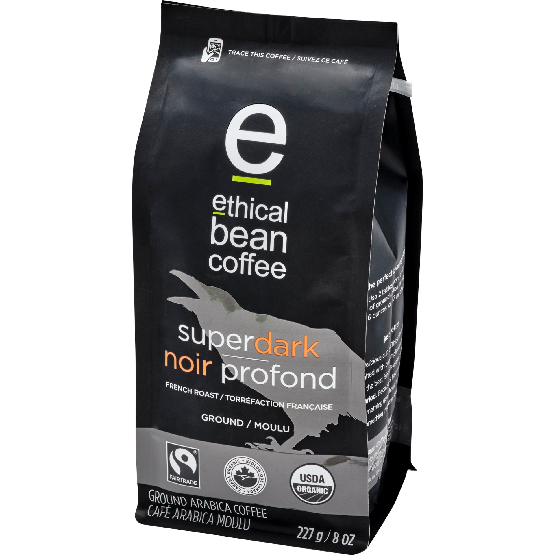 slide 9 of 9, Ethical Bean Coffee Ground French Roast Superdark Coffee 227 gr, 227 gram