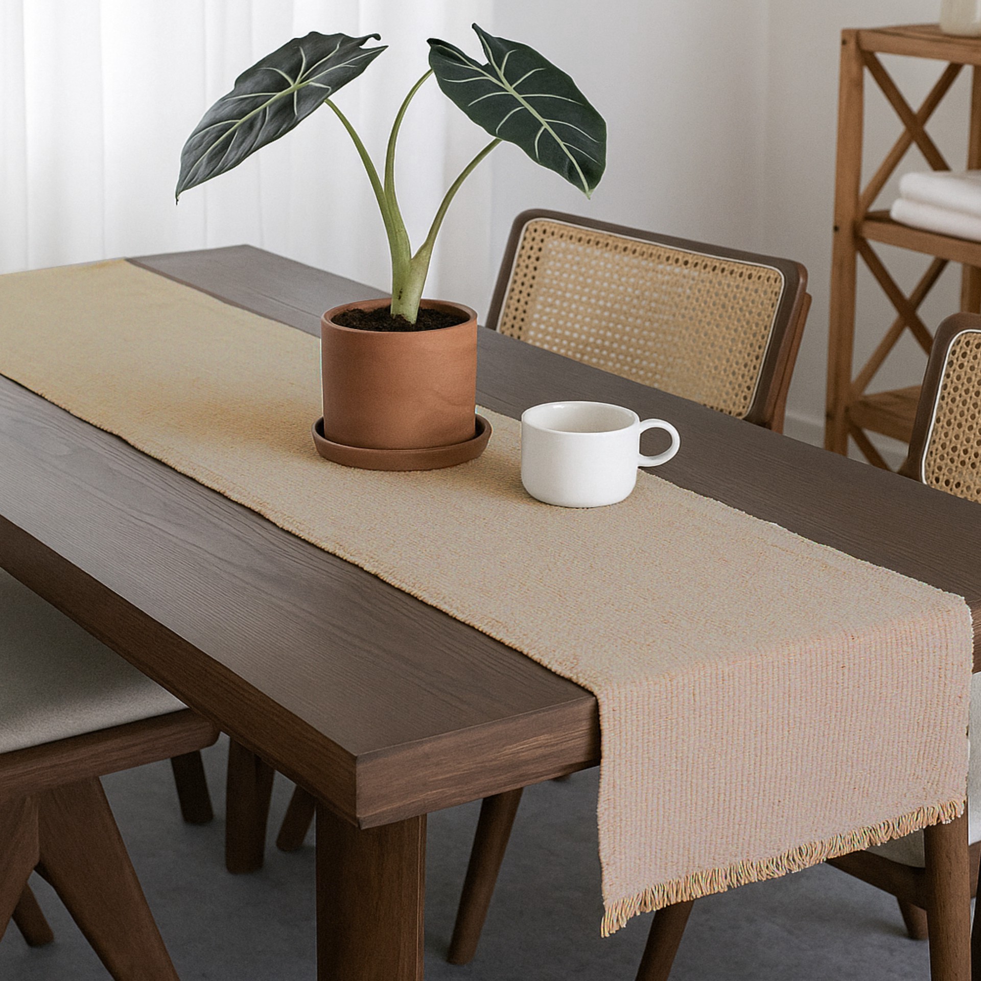 slide 3 of 4, 72" Natural Textured Woven Table Runner By Ashland, 14 in x 72 in