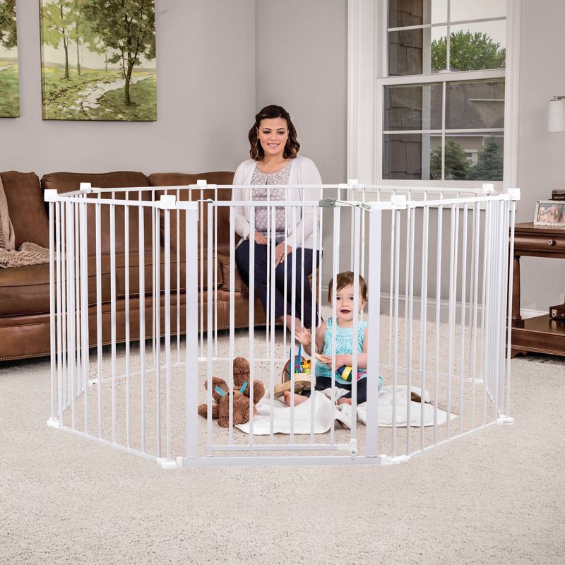 slide 2 of 4, Regalo 2 in 1 Super Wide™ Safety Gate & Play Yard, 1 ct