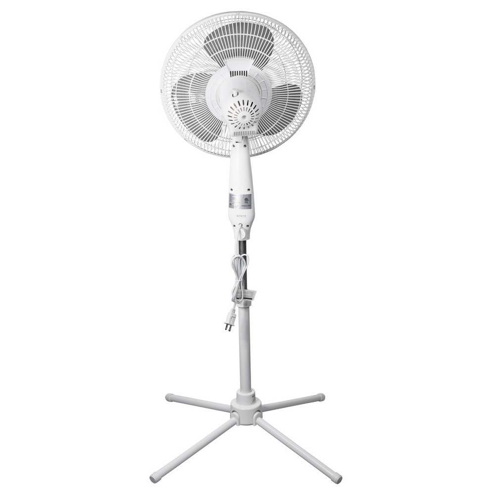 Comfort Zone 16" Oscillating Stand Fan with Remote White 1 ct Shipt