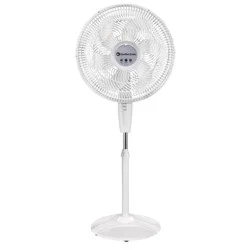 Comfort Zone 18" Power Curve Oscillating Stand Fan White