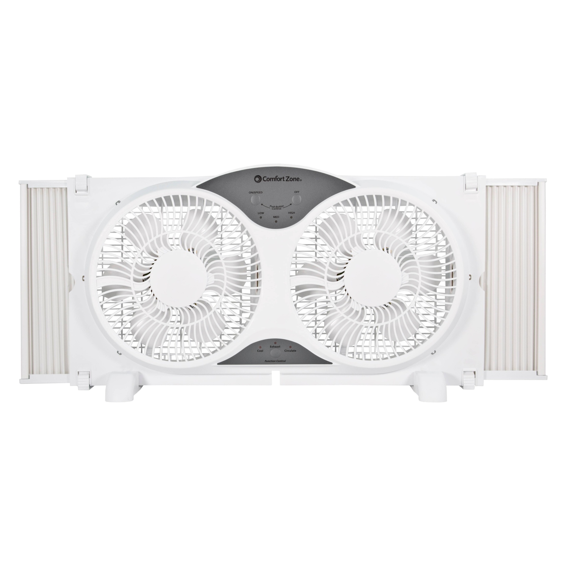 Comfort Zone Dual Digital Reversible Window Fan with Bug Screen 1 ct