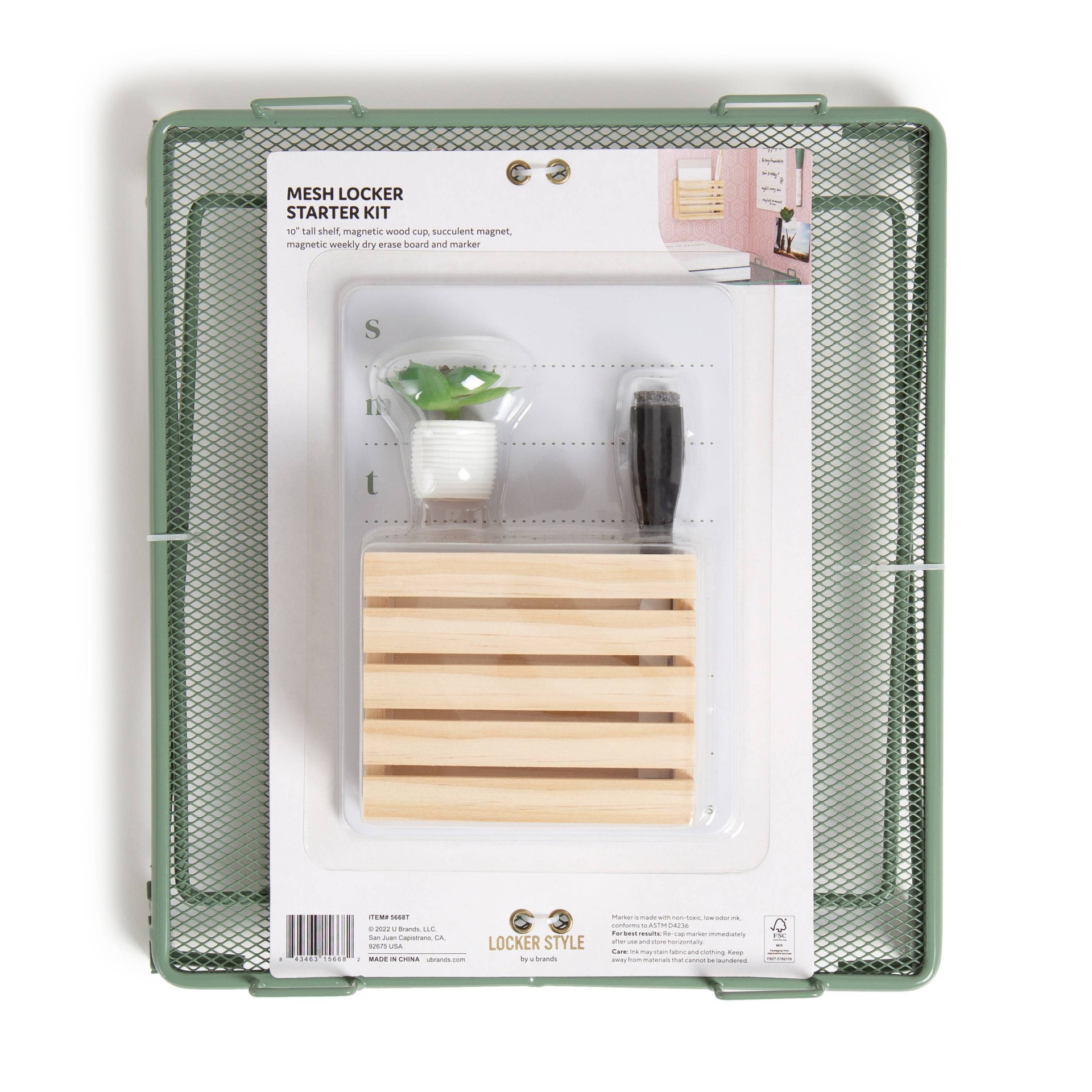 slide 1 of 3, 5ct Locker Kit with Shelf Garden Green - U Brands, 5 ct