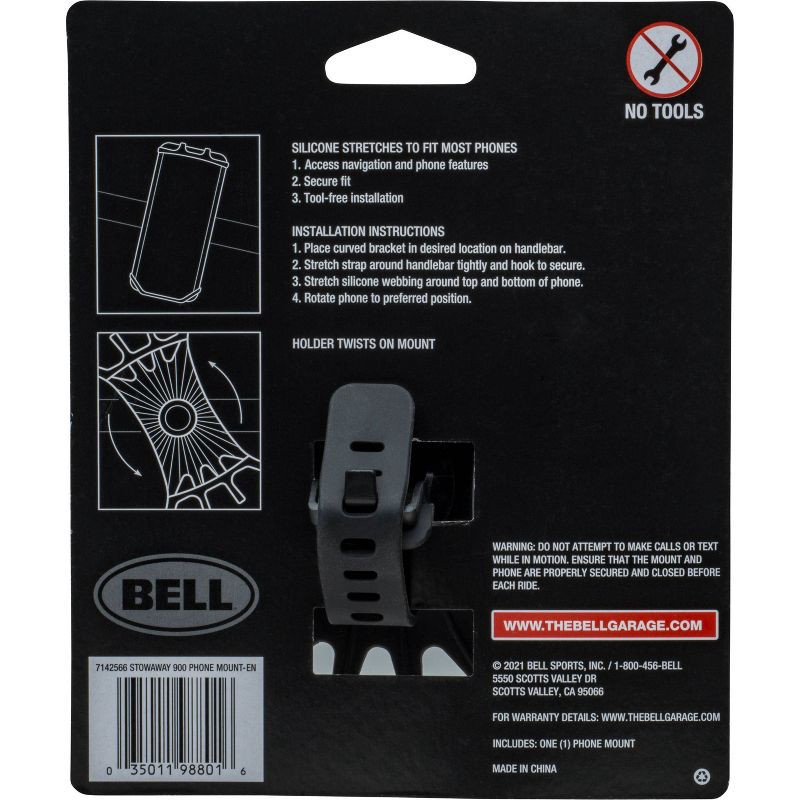 slide 11 of 11, Bell Stowaway 900 Cell Phone Mount - Black, 1 ct