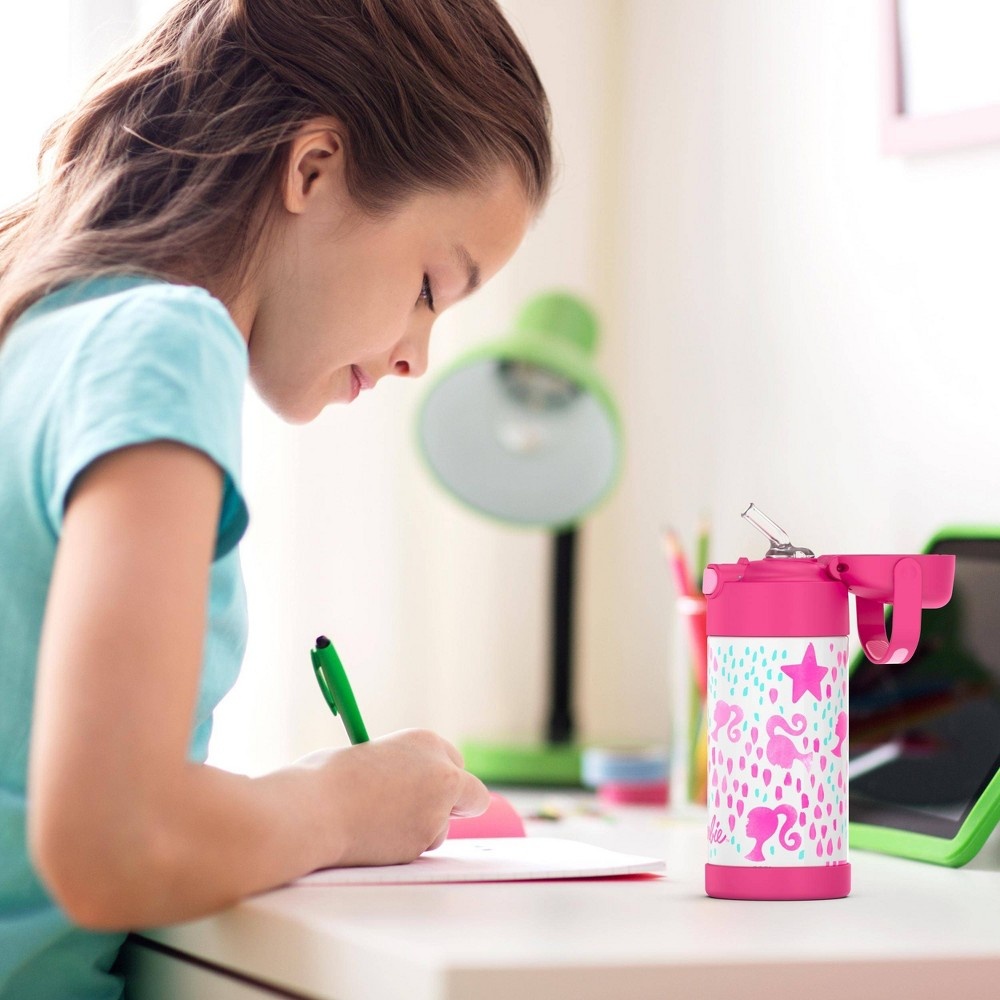 slide 7 of 8, Thermos 12oz FUNtainer Water Bottle with Bail Handle - Barbie, 12 oz