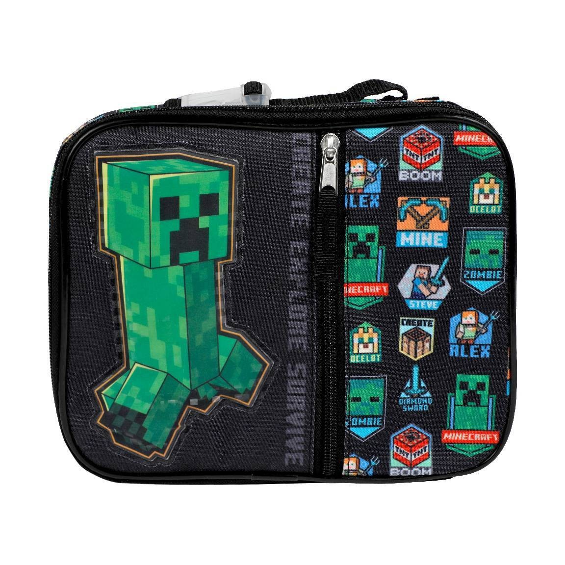 slide 1 of 3, Minecraft Lunch Box - Black, 1 ct