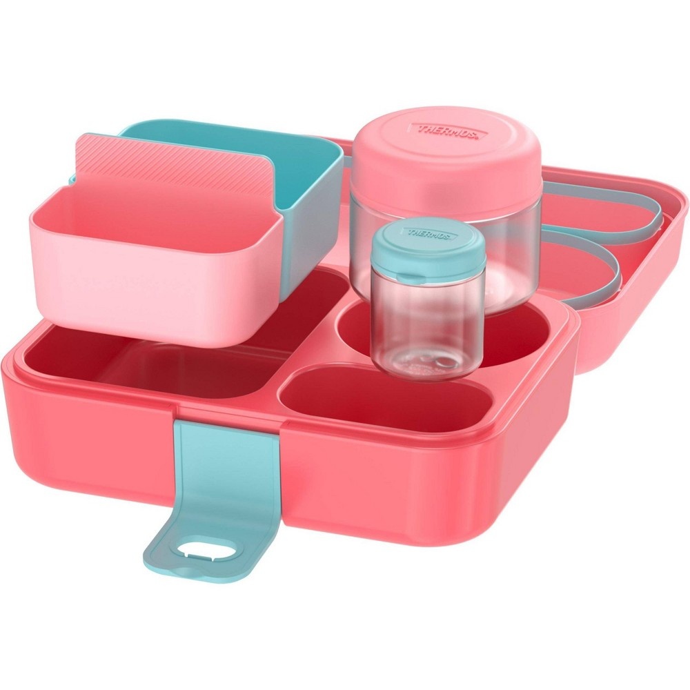 THERMOS Kids Freestyle 8 Piece Food Storage Kit, Pink/Peach