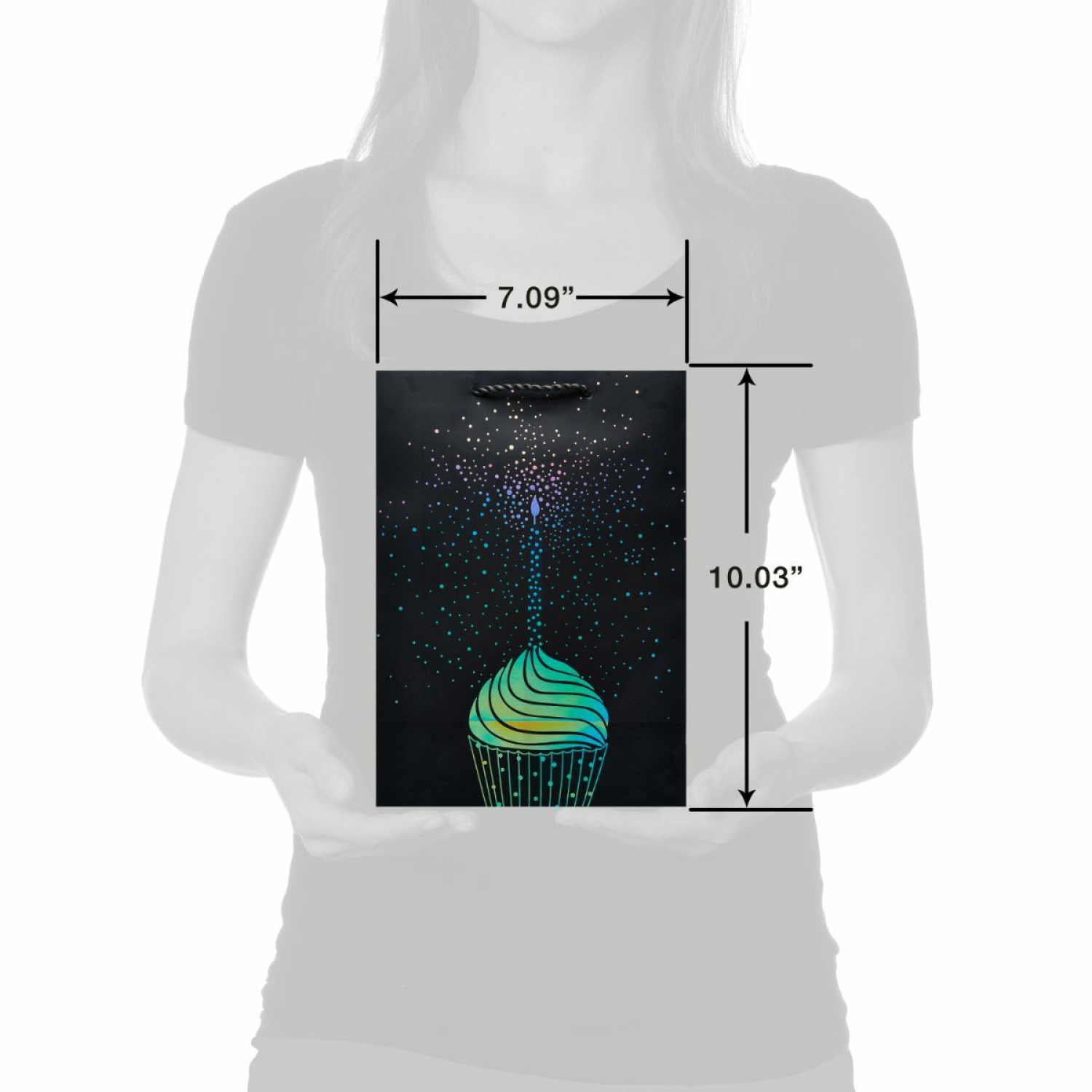 slide 3 of 3, American Greetings American Greeting Medium Gift Bag, Cupcake (1-Count), 1 ct